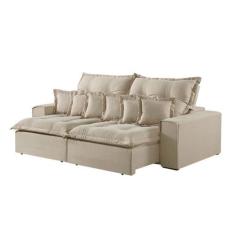 Sofá 3 Lugares Retrátil e Reclinável Linho M-144 Martins - Martins Est