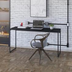 Mesa para Escritório Diretor 1,50m Dynamica - Compace Decor, Preto Ôni