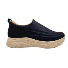 Tênis Usaflex Elastano Indicado Conforto Joanete Pés Largos Cor:Preto;Tamanho:39-Feminino