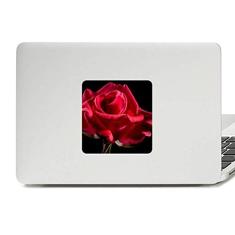 Adesivo de vinil para laptop com rosas vermelhas escuras para decoração de PC