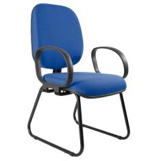 Cadeira Diretor Estofada Anatômica Sky com Braço Corsa Vermelho