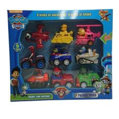 Patrulha Canina Brinquedo Kit 9 Carrinho Fricção