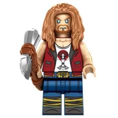 Boneco Blocos De Montar Thor Amor E Trovão Angry Shirt