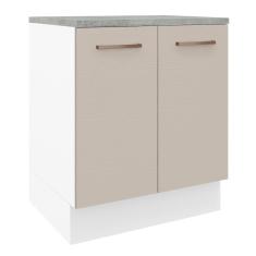 Balcão De Cozinha 70 Cm 2 Portas Branco/crema Agata Madesa Branco/crema