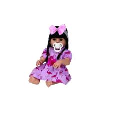 Boneca Reborn Girafinha Morena Realista Com Carrinho Enxoval