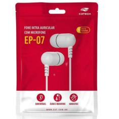 Fone de Ouvido INTRA Auricular EP-07WH Branco C3 TECH - C3TECH
