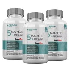 3x 5 Magnésio 330mg 60 Cápsulas Nutrends , Sem Sabor