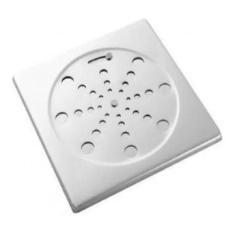 Ralo Grelha Inox Para Banheiro Quadrado 10X10 Com Fecho - Modelar