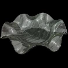 Centro de mesa vidro transparente botanico 37x8,5cm - mistral vidros