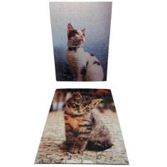 Combo 4 Quebra-Cabeças Gatinhos Fofos Divertido 24 Peças - Coleção TEA