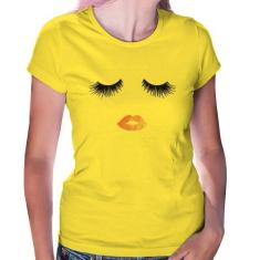 Baby Look Cílios e Boca - Foca na Moda, Amarelo, G