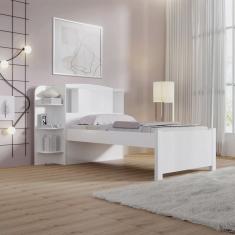 Cama Solteiro Milênio Com Baú 100% Mdf Espresso Móveis