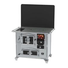 Fogão a Lenha N 2 Gab Imperador Vitreo Inox com Tampa Saida Esquerda