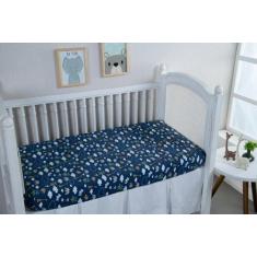 Lençol Com Elástico De Berço 1,30M X 0,70M Menino Safari - Beatriz Enx