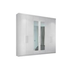 Guarda Roupa Casal 6 Portas E 2 Gavetas C/ Espelho Ph1707 Branco - Herval
