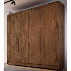 Guarda-roupa Europa Palermo Com 4 Portas E 3 Gavetas Brauna