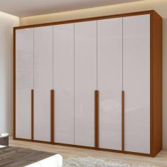 Guarda-roupa 6 Portas 6 Gavetas 100% Mdf Imperatore Frassino-off White