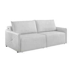 Sofá 4 Lugares Retrátil Urban com USB Linho Cinza 260 cm - Estofart