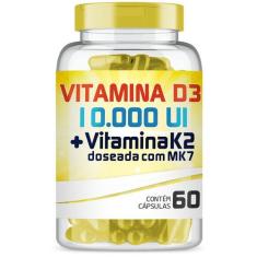 Vitamina D3 10.000ui + Vitamina K2 (mk-7) 200mcg com 60 Cápsulas - EXT