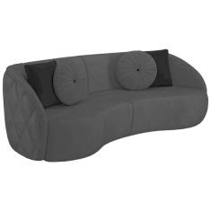 Sofa 3 Lugares 240 cm Passion Veludo SL 944 Moll