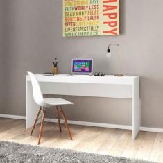 Escrivaninha Mesa Escritório Reta 150cm ME401 - DJD Móveis, Branco