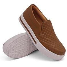 Tênis Dk Uze Shoes Slip On Elástico Calce Fácil Leve e Confortável Feminino-Feminino