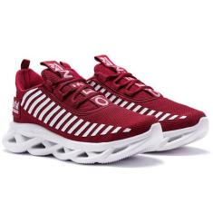 Tenis masculino Oldsen Jaguar corrida academia treino, Bordô, 40