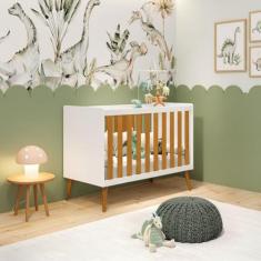 Berço Americano Isis 2 em 1 Branco Fosco/ Savana Fosco - Reller