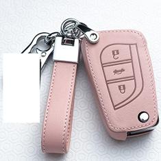 Capa para chaveiro de carro Smart capa de couro, adequado para Toyota Prius Camry Corolla CHR RAV4 Prado Auris Avensis, capa de chave para carro ABS Smart Car Key Fob