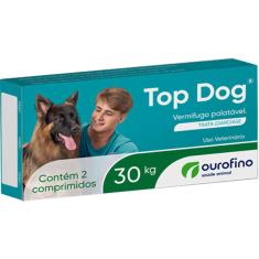 Vermifugo Ouro Fino Top Dog para Cães de até 30kg - 2 Comprimidos