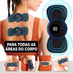 Massageador Elétrico Corporal Muscular USB com EMS e Visor