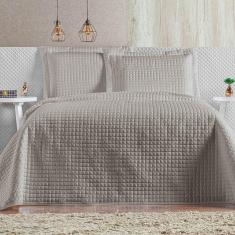 Cobre Leito Queen Plata Percal 200 Fios 3 Peças - Bege