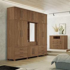 Guarda-roupa Londres Capelinha 13 Portas e 07 Gavetas Jatoba