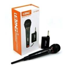 Microfone sem fio profissional preto lelong alcance 30m