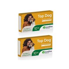 Combo 2 Caixas Vermífugo Top Dog 10Kg 4 Capsulas Cada - Ouro Fino