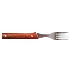 Garfo de mesa robusto em aço inox e cabo de madeira Riga