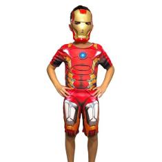 Roupa Fantasia Infantil Homem De Ferro C Enchi Curto Luxo - Compra Cer