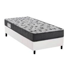 Cama Box Solteiro: Colchão Ortopédico Ortobom D33/ep Fort Tech Iso 100Base Courano White(88x188)