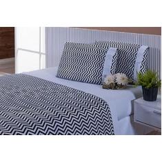 Jogo De Lençol Solteiro King 3 Peças 200 Fios 40cm Altura (CHEVRON)
