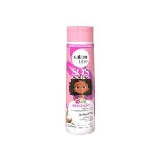 Salon Line, Shampoo Infantil, SOS Cachos Kids, Hidratação, Limpeza Suave e Brilho Intenso, Vegano - Cabelos Ondulados, Cacheados e Crespos, 300 ml