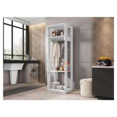Guarda Roupa Modulado Ambiente Titan Com Prateleiras Branco - Móveis L