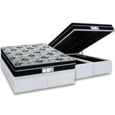 Conjunto Box Baú Queen: Colchão Molas Probel Prolastic ProDormir Born + Base CRC Courano White (158x198)