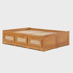 Cama Casal 6 Gavetas Dreams Madeira Maciça