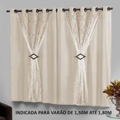 Cortina com forro 2,20x1,30 p/ janela em oferta Marrocos - EMPÓRIO DO 