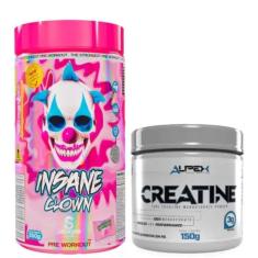 Kit Pré Treino Insane Clown 350g Demons Lab + Creatina Pura Alpex 150g-Unissex