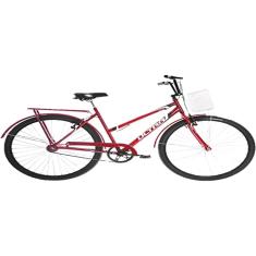 Bicicleta de Passeio Ultra Bikes Esporte Wave Aro 26 Reforçada Freio V-Brake Vermelho