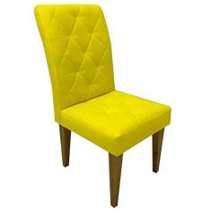 Kit 8 Cadeiras Delux Para Sala de Jantar em Sued Amarelo