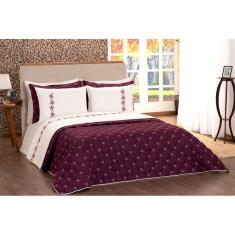 Jogo De Cama Lençol Luan Vinho 04 Peças Queen Size