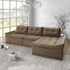 Sofá Milos 4 Lugares e Chaise Estofama