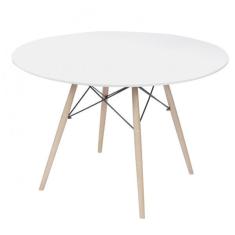 Mesa De Jantar Redonda Dkr Or Design Branco